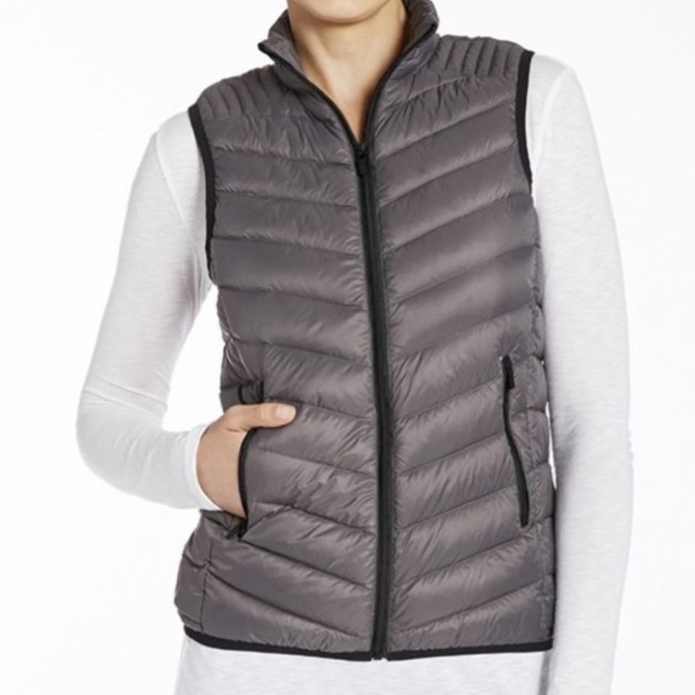 Women’s Charcoal Grey and Black Fabletics “Fenway” Vest Size XS